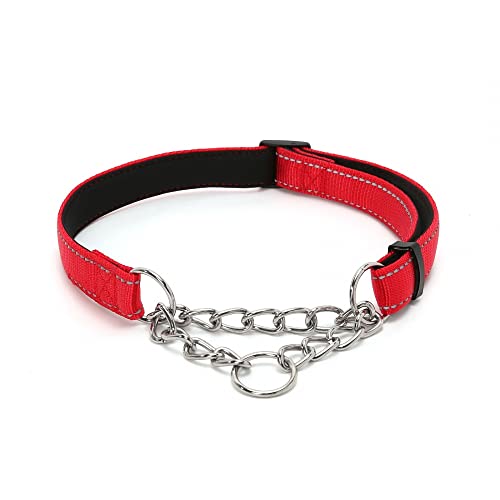 DONGKER Hundehalsbänder, 27-70cm Verstellbare Hund Halsband, Reflektierendes Hundehalsband aus Nylon für Mittlere und Große Hunde von DONGKER