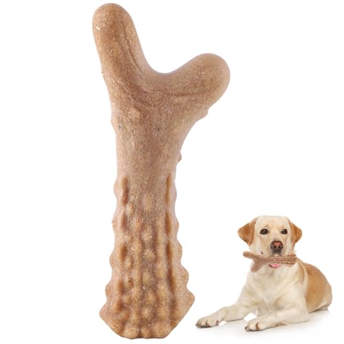 DONGKER Hundekauspielzeug, Hundespielzeug in Hörnerform, Unzerstörbares Robustes Zahnspielzeug aus Gummi für Aggressive Kauer, große und mittlere Hunde DONGKER Hundekauspielzeug, Hundespielzeug in Hörnerform, Unzerstörbares Robustes Zahnspielzeug aus Gummi für Aggressive Kauer, große und mittlere Hunde von DONGKER