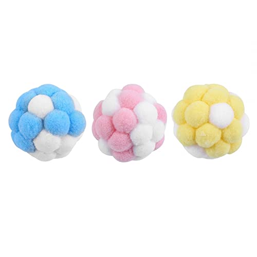 DONGKER Interaktive Katzenspielzeug Ball,3er-Pack Plüsch Ballspielzeug,Katzenbälle mit Glöckchen für Kleine,Mittelgroße und Große Katzen im Innenbereich DONGKER Interaktive Katzenspielzeug Ball,3er-Pack Plüsch Ballspielzeug,Katzenbälle mit Glöckchen für Kleine,Mittelgroße und Große Katzen im Innenbereich von DONGKER