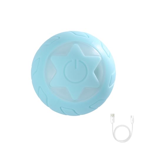 DONGKER Interaktiver Katzenspielzeug-Ball, automatisch, 360° selbstdrehend, rollender Ball, über USB wiederaufladbar, Bewegungsmelder, intelligenter Haustierball mit 2 Modi und LED-Lichtern für den DONGKER Interaktiver Katzenspielzeug-Ball, automatisch, 360° selbstdrehend, rollender Ball, über USB wiederaufladbar, Bewegungsmelder, intelligenter Haustierball mit 2 Modi und LED-Lichtern für den von DONGKER