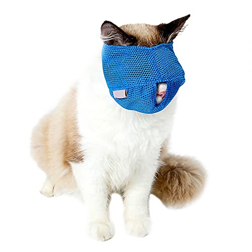 DONGKER Katze Maulkorb, Haustierpflege-Hilfsmittel mit atmungsaktivem Mesh zum Verhindern des Beißens, Kauens, Pflegens, Nagelschneidens, Badens DONGKER Katze Maulkorb, Haustierpflege-Hilfsmittel mit atmungsaktivem Mesh zum Verhindern des Beißens, Kauens, Pflegens, Nagelschneidens, Badens von DONGKER