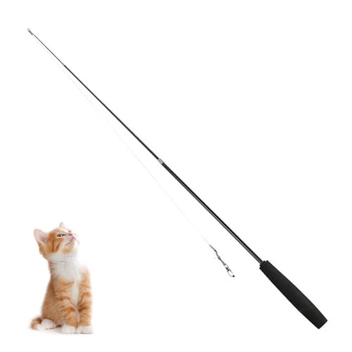 DONGKER Einziehbare Katzenangel, Katzen Skalierbar Stangen, Interaktives Katzen-Teaser-Zauberstab Kätzchen Angelrute Spielzeug für Katzen Kätzchen, reduziert Langeweile DONGKER Einziehbare Katzenangel, Katzen Skalierbar Stangen, Interaktives Katzen-Teaser-Zauberstab Kätzchen Angelrute Spielzeug für Katzen Kätzchen, reduziert Langeweile von DONGKER