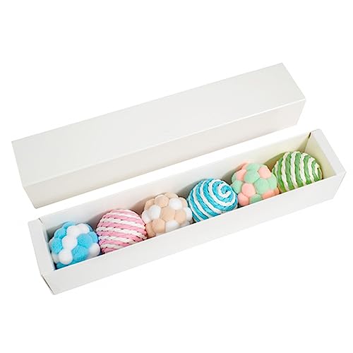 DONGKER Spielball Katze, 6 Stück Interaktives Katzenspielzeug Balls mit Glocken, 4,5cm Katzen Spielzeug Plüsch Ball mit Sisal Ball für Katze Hund DONGKER Spielball Katze, 6 Stück Interaktives Katzenspielzeug Balls mit Glocken, 4,5cm Katzen Spielzeug Plüsch Ball mit Sisal Ball für Katze Hund von DONGKER