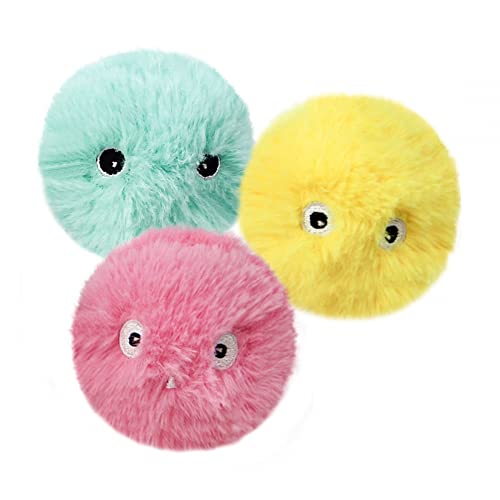 DONGKER Katzenspielzeug Ball, 3 Stück Interaktive Katze Ball aus Plüsch mit 3 lebensechten Tierzwitschergeräuschen für Katzenwelpen, Kätzchen, Kätzchen DONGKER Katzenspielzeug Ball, 3 Stück Interaktive Katze Ball aus Plüsch mit 3 lebensechten Tierzwitschergeräuschen für Katzenwelpen, Kätzchen, Kätzchen von DONGKER