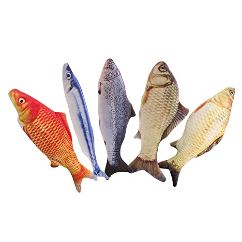 DONGKER Katzenspielzeug Fische mit Katzenminze, 5 STÜCKE interaktive Plüsch Fischspielzeug, Katze Zähne Reinigung Spielzeug Fisch,für Katze zum Beißen, Spielen, Kauen DONGKER Katzenspielzeug Fische mit Katzenminze, 5 STÜCKE interaktive Plüsch Fischspielzeug, Katze Zähne Reinigung Spielzeug Fisch,für Katze zum Beißen, Spielen, Kauen von DONGKER
