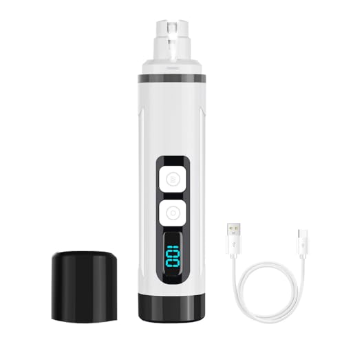 DONGKER Krallenschleifer für Hunde mit LED Licht, Leiser Hund Nagelschleifer, 2 Geschwindigkeiten, Elektrischer Krallenschneider für kleine, mittelgroße Hunde und Katzen DONGKER Krallenschleifer für Hunde mit LED Licht, Leiser Hund Nagelschleifer, 2 Geschwindigkeiten, Elektrischer Krallenschneider für kleine, mittelgroße Hunde und Katzen von DONGKER
