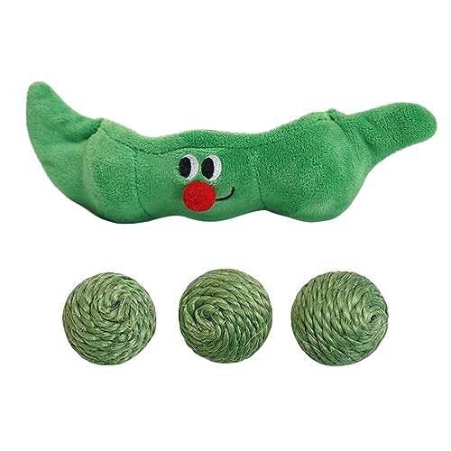 DONGKER Kratzball für Katzen, Interaktives Katzenspielzeug Bälle, Peas Pod Form, Sisal Ball Katze für interaktives Spielen von Katzen im Innenbereich DONGKER Kratzball für Katzen, Interaktives Katzenspielzeug Bälle, Peas Pod Form, Sisal Ball Katze für interaktives Spielen von Katzen im Innenbereich von DONGKER