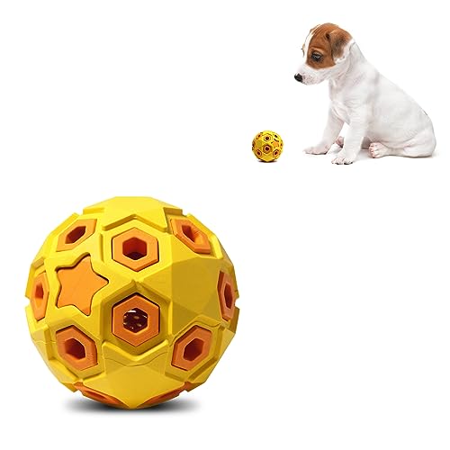 DONGKER LED Hundeball, 8cm Hundespielzeug Ball, Leuchtendes Kauspielzeug Unzerstörbar Interaktives Spielzeug mit Zahnpflegefunktion für Mittel und Große Hunde von DONGKER