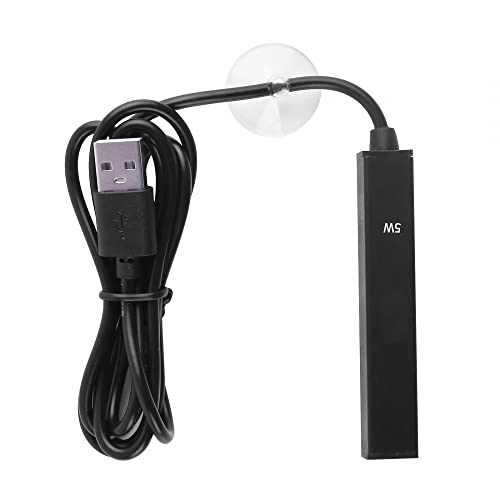 DONGKER Mini Aquarium Heizung, Klein USB 5W 5V 2A Aquarium Heizer, 28℃ Konstante Thermostat Regelheizer für 0,5-2L Meerwasser Salzwasser und Süßwasser von DONGKER