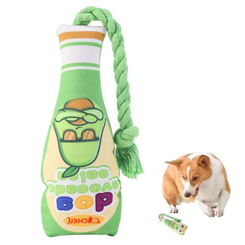 DONGKER Quietschspielzeug Hunde, Plüsch Hundespielzeug in Marmeladenglasflascheform, Niedliches Kauspielzeug mit Seil für kleine, mittelgroße und große Hunde, Welpen, Haustiere DONGKER Quietschspielzeug Hunde, Plüsch Hundespielzeug in Marmeladenglasflascheform, Niedliches Kauspielzeug mit Seil für kleine, mittelgroße und große Hunde, Welpen, Haustiere von DONGKER