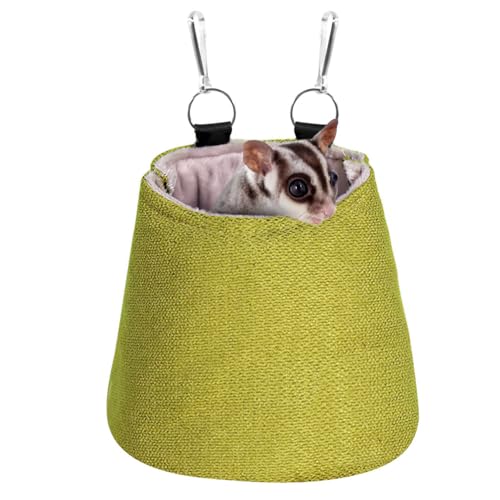 DONGKER Schlafsack für Kurzkopfgleitbeutler, Warm Hängesack für Käfige, Käfigtasche zum Aufhängen, Hängebett mit Sackschaukel für Meerschweinchen, Frettchen, Hamster, Kleintierkäfige DONGKER Schlafsack für Kurzkopfgleitbeutler, Warm Hängesack für Käfige, Käfigtasche zum Aufhängen, Hängebett mit Sackschaukel für Meerschweinchen, Frettchen, Hamster, Kleintierkäfige von DONGKER