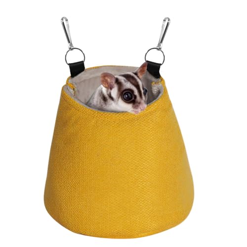 DONGKER Schlafsack für Kurzkopfgleitbeutler, Warm Hängesack für Käfige, Käfigtasche zum Aufhängen, Hängebett mit Sackschaukel für Meerschweinchen, Frettchen, Hamster, Kleintierkäfige DONGKER Schlafsack für Kurzkopfgleitbeutler, Warm Hängesack für Käfige, Käfigtasche zum Aufhängen, Hängebett mit Sackschaukel für Meerschweinchen, Frettchen, Hamster, Kleintierkäfige von DONGKER