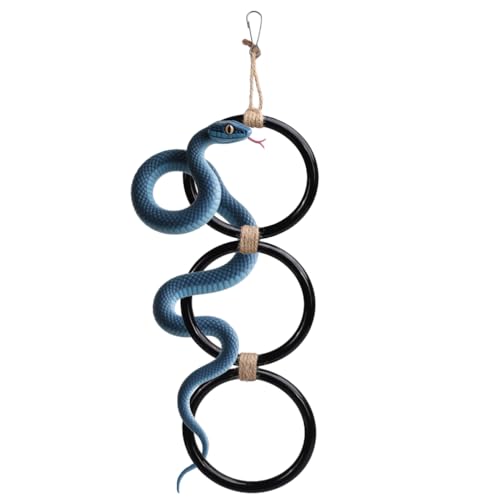 DONGKER Schlangen Kletterringe, Hängende Kletterring für Terrarien, 3/5 Ringes Verfügbar, Kletterkettenspielzeug für Kornnattern, Strumpfbandnattern, Leguane, Eidechsen, Chamäleons von DONGKER
