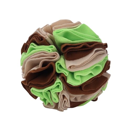 DONGKER Schnüffelball Hunde, Interaktives Schnüffelspielzeug, φ 15cm/20cm, Waschbar Hundespielzeug Intelligenzspielzeug für Kleine Mittelgroße Hunde Haustier (Avocado Color, 5.9") von DONGKER