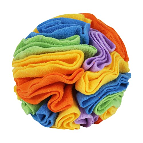 DONGKER Schnüffelball Hunde, Interaktives Schnüffelspielzeug, φ 15cm/20cm, Waschbar Hundespielzeug Intelligenzspielzeug für Kleine Mittelgroße Hunde Haustier (New Rainbow Colors, 7.9") von DONGKER