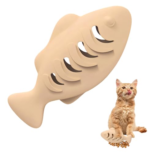 DONGKER Silikon Katzenspielzeug, 1/2 Stuck Multifunktionaler Interaktives Leckerli-Spender für Katzen, Langlebiges Futterspielzeug für die Zahnreinigung von Hauskatzen/Kätzchen von DONGKER