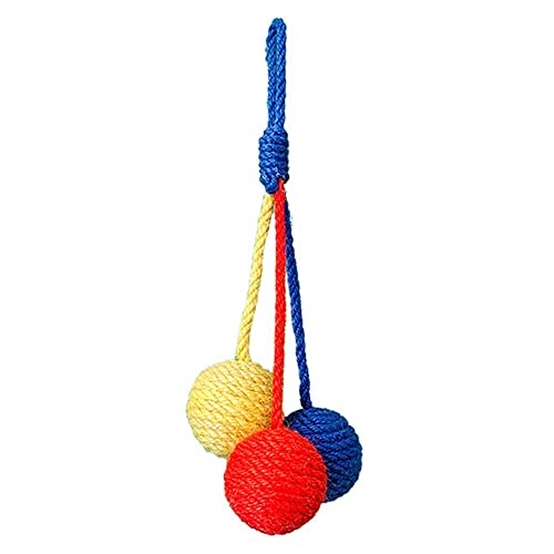 DONGKER Katze Sisal Ball, Interaktives Katzenspielzeug Sisalball, Interaktiver Kätzchen Bälle Kratzball Spielzeug für Haustier Katzen Spielen von DONGKER