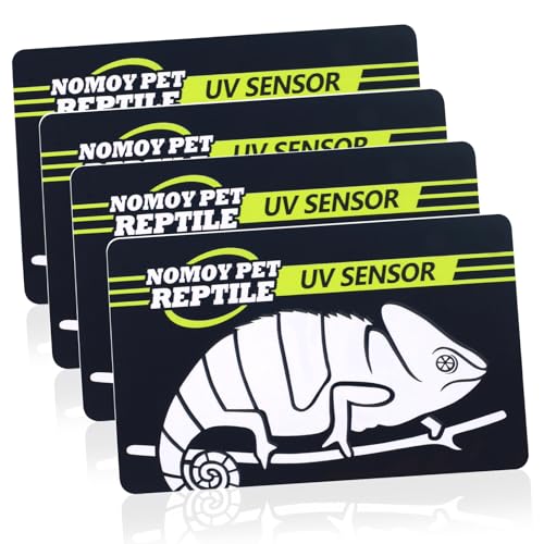 DONGKER UV-Testkarte, 2/4 STÜCKE Reptilien Schnelltest-UVB-Sensor, Einfach zu transportieren, 500 Mal wiederverwendbar für Reptilien-UV-Tests von DONGKER