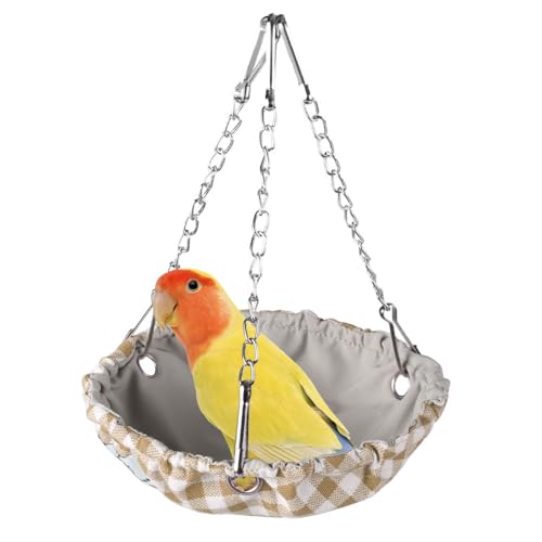DONGKER Vogel Hängematte, Hängende Vogelnest Schlafplätze, Vogel Schaukel Spielzeug für Sittiche, Mönchssittiche, Wellensittiche, Unzertrennliche, Kanarienfinken, Sittiche von DONGKER