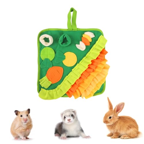 Futtermatte für kleine Tiere, 1 Stück Kaninchen Schnüffelteppich, 35,4 x 35,4 cm, Schnüffelmatte Spielzeug für Häschen, Meerschweinchen, Frettchen, Chinchillas, Kleintiere Futtermatte für kleine Tiere, 1 Stück Kaninchen Schnüffelteppich, 35,4 x 35,4 cm, Schnüffelmatte Spielzeug für Häschen, Meerschweinchen, Frettchen, Chinchillas, Kleintiere von DONGKER