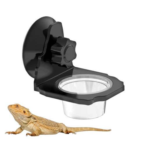 Gecko Futter Schale mit Saugnapf, 1 Stuck Hängend Futternapf mit 1/2 Futter Wasser Schüssel für Eidechsen, Schildkröten, Landschildkröten, Skorpione, Tausendfüßler, Kronengeckos Gecko Futter Schale mit Saugnapf, 1 Stuck Hängend Futternapf mit 1/2 Futter Wasser Schüssel für Eidechsen, Schildkröten, Landschildkröten, Skorpione, Tausendfüßler, Kronengeckos von DONGKER