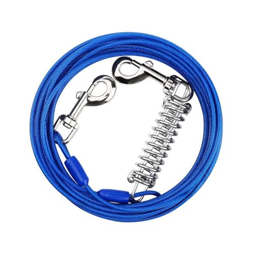 Hofleine Hunde, 3/5 M Tie Out Leinen Hundeleine, Kabelleine Spannleine mit Stoßdämpfender Feder für Mittlere und Große Hunde Camping, Garten, Laufen, Park im Freien Hofleine Hunde, 3/5 M Tie Out Leinen Hundeleine, Kabelleine Spannleine mit Stoßdämpfender Feder für Mittlere und Große Hunde Camping, Garten, Laufen, Park im Freien von DONGKER
