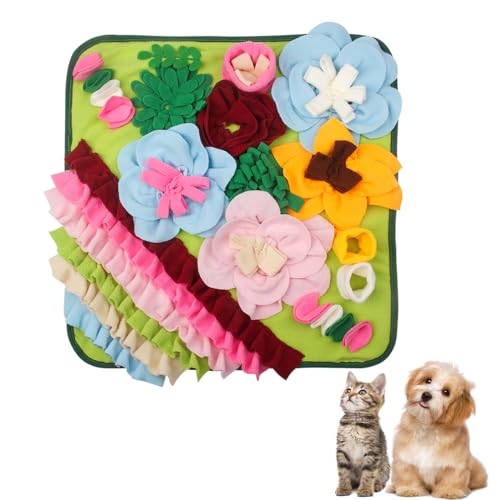 DONGKER Hund SchnüFfelteppich, Waschbar Schnüffelmatte für Hunde, 50x50 cm, Hundespielzeug Intelligenz Fütterungsspiel für Hunde Großer Mittelgroßer Kleine Rassen DONGKER Hund SchnüFfelteppich, Waschbar Schnüffelmatte für Hunde, 50x50 cm, Hundespielzeug Intelligenz Fütterungsspiel für Hunde Großer Mittelgroßer Kleine Rassen von DONGKER
