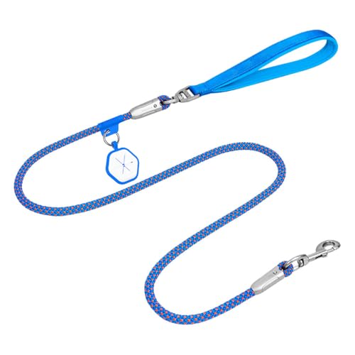 Hundeleine, 1,3/1,8 Meter Hunde Schleppleine mit Kotbeutelhalter, Trainingsleine Laufleine mit Bequemen Gepolsterter Griff für Welpen Kleine Mittlere Große Hunde von DONGKER