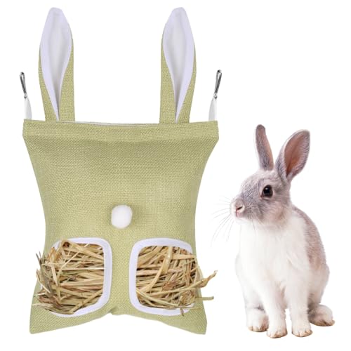 Kaninchen Heutasche, 1 Stuck Hängender Futtersack für Kleintiere, Heufutterspender mit 2/3 Löchern für Chinchillas, Hamster, Meerschweinchen, Hasen und kleine Haustiere Kaninchen Heutasche, 1 Stuck Hängender Futtersack für Kleintiere, Heufutterspender mit 2/3 Löchern für Chinchillas, Hamster, Meerschweinchen, Hasen und kleine Haustiere von DONGKER