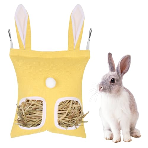 Kaninchen Heutasche, 1 Stuck Hängender Futtersack für Kleintiere, Heufutterspender mit 2/3 Löchern für Chinchillas, Hamster, Meerschweinchen, Hasen und kleine Haustiere Kaninchen Heutasche, 1 Stuck Hängender Futtersack für Kleintiere, Heufutterspender mit 2/3 Löchern für Chinchillas, Hamster, Meerschweinchen, Hasen und kleine Haustiere von DONGKER