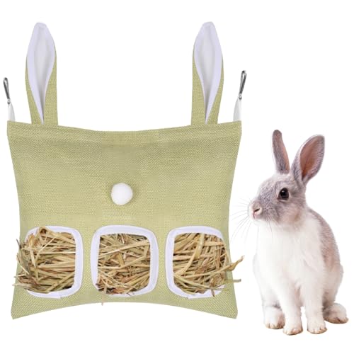 Kaninchen Heutasche, 1 Stuck Hängender Futtersack für Kleintiere, Heufutterspender mit 2/3 Löchern für Chinchillas, Hamster, Meerschweinchen, Hasen und kleine Haustiere Kaninchen Heutasche, 1 Stuck Hängender Futtersack für Kleintiere, Heufutterspender mit 2/3 Löchern für Chinchillas, Hamster, Meerschweinchen, Hasen und kleine Haustiere von DONGKER