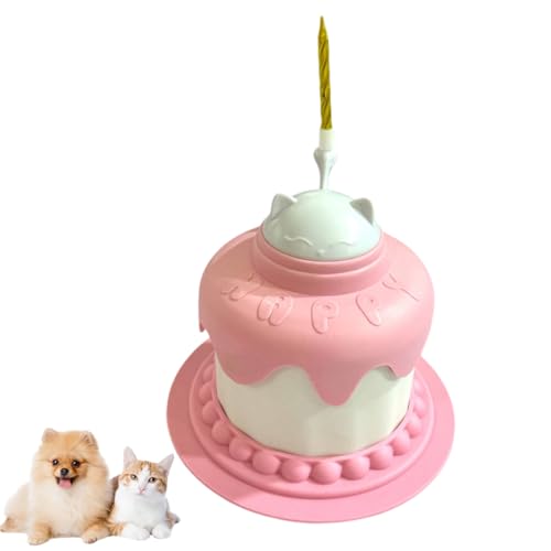 Katzennäpfe in Kuchenförmiger, Süßer Katzenfutternapf, Haustiernäpfe für langsames Fressen, Geburtstagsgeschenk für Hamster, Kaninchen, Katzen und Hunde von DONGKER