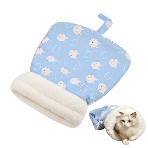Katzenschlafsack, Weich Kuscheliges Katzenbett, Halbgeschlossenes Waschbar Katzendecke Kuschelhöhle für Katzen Welpe Kaninchen Kitty Und Kleine Hunde von DONGKER