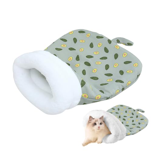 Katzenschlafsack, Weich Kuscheliges Katzenbett, Halbgeschlossenes Waschbar Katzendecke Kuschelhöhle für Katzen Welpe Kaninchen Kitty Und Kleine Hunde von DONGKER
