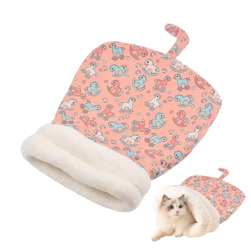 Katzenschlafsack, Weich Kuscheliges Katzenbett, Halbgeschlossenes Waschbar Katzendecke Kuschelhöhle für Katzen Welpe Kaninchen Kitty Und Kleine Hunde von DONGKER