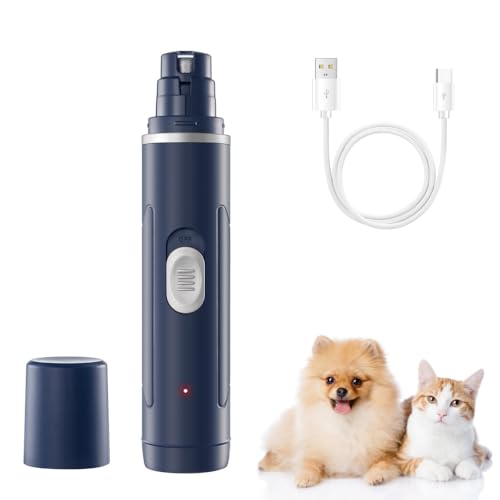 Krallenschleifer für Hunde, 2-Gang Leise Hund Nagelschleifer, USB Wiederaufladbarer Krallenschneider mit 3 Schleifoptionen für große, mittelgroße und kleine Hunde, Katzen und alle Haustiergrößen Krallenschleifer für Hunde, 2-Gang Leise Hund Nagelschleifer, USB Wiederaufladbarer Krallenschneider mit 3 Schleifoptionen für große, mittelgroße und kleine Hunde, Katzen und alle Haustiergrößen von DONGKER