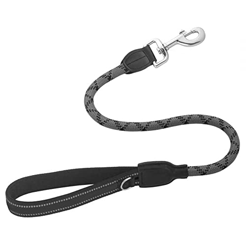 DONGKER Kurze Hundeleine, 80cm/31,5'' Seil-Verkehrsleine mit gepolstertem Griff, Hunde Trainingsleine Seil mit Reflektierenden Fäden für kleine, mittelgroße und große Hunde bis zu 40-110 LBS DONGKER Kurze Hundeleine, 80cm/31,5'' Seil-Verkehrsleine mit gepolstertem Griff, Hunde Trainingsleine Seil mit Reflektierenden Fäden für kleine, mittelgroße und große Hunde bis zu 40-110 LBS von DONGKER