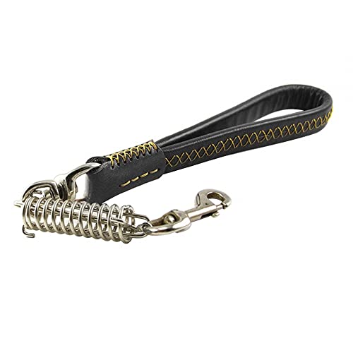 Kurzführer Hund, 50cm Hundeleine, Leder Führleine mit Ruckdämpfer für Labrador, Golden Retriever, Husky, Bulldogge, Beagle, Deutscher Schäferhund, Mittelgroße und Große Hunde Kurzführer Hund, 50cm Hundeleine, Leder Führleine mit Ruckdämpfer für Labrador, Golden Retriever, Husky, Bulldogge, Beagle, Deutscher Schäferhund, Mittelgroße und Große Hunde von DONGKER