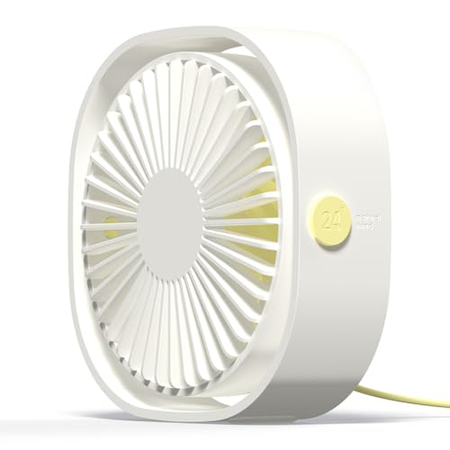 Mini USB Ventilator fur Hund/Katze, Haustier Tischventilator, Haustierkisten-Fan, 3 Geschwindigkeiten, 360° Drehung Klein Lüfter für Haustier, Katze, Hund, Büro, Tisch, Zuhause von DONGKER
