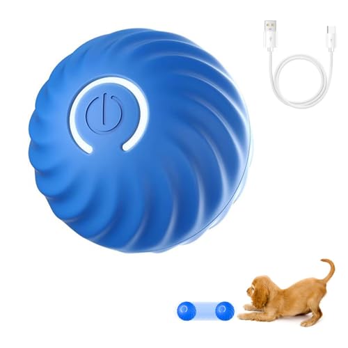 Selbstrollender Ball Katze/Hund, 1 Stück Interaktive Hundespielzeug Ball, 6,7cm Smart Active Rolling Ball mit USB-C Kabel für Welpen, kleine, mittelgroße Hunde, Katzen Langeweile Drinnen Draußen Selbstrollender Ball Katze/Hund, 1 Stück Interaktive Hundespielzeug Ball, 6,7cm Smart Active Rolling Ball mit USB-C Kabel für Welpen, kleine, mittelgroße Hunde, Katzen Langeweile Drinnen Draußen von DONGKER
