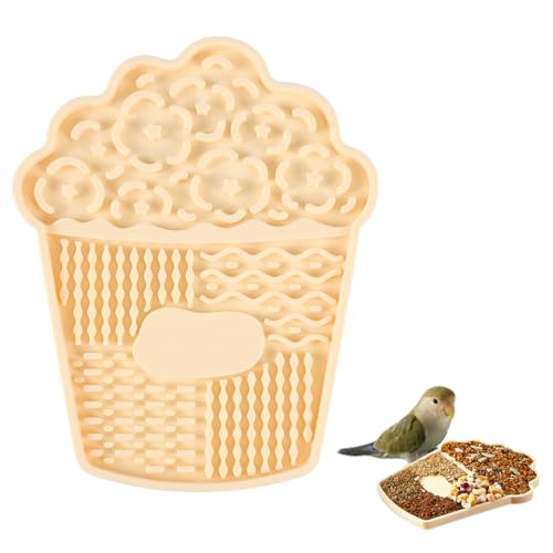 Slow Feeder Vögel, 1 Stuck Silikon Futtermatten mit Saugnäpfe, Interaktives Langsamfresser-Matte für Ziervögel, Sittiche, Nymphensittiche, Graupapageien, Conures und Wellensittiche Slow Feeder Vögel, 1 Stuck Silikon Futtermatten mit Saugnäpfe, Interaktives Langsamfresser-Matte für Ziervögel, Sittiche, Nymphensittiche, Graupapageien, Conures und Wellensittiche von DONGKER