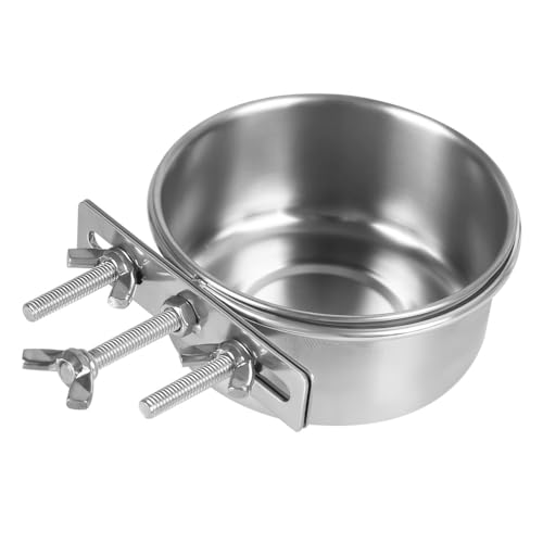 Vogelnapf, 1 Stücke Edelstahl Vögel Futter Schüssel Futternapf, Fütterungsbecher zum Aufhängen für Vögel, Papageien, Nymphensittiche, Sittiche, Aras, Finken, Unzertrennliche, Kleintiere Vogelnapf, 1 Stücke Edelstahl Vögel Futter Schüssel Futternapf, Fütterungsbecher zum Aufhängen für Vögel, Papageien, Nymphensittiche, Sittiche, Aras, Finken, Unzertrennliche, Kleintiere von DONGKER