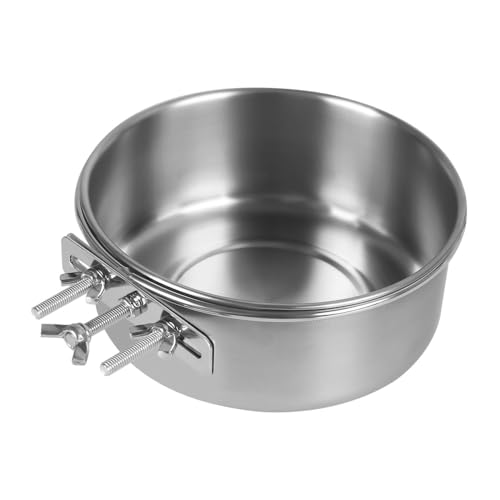 Vogelnapf, 1 Stücke Edelstahl Vögel Futter Schüssel Futternapf, Fütterungsbecher zum Aufhängen für Vögel, Papageien, Nymphensittiche, Sittiche, Aras, Finken, Unzertrennliche, Kleintiere von DONGKER