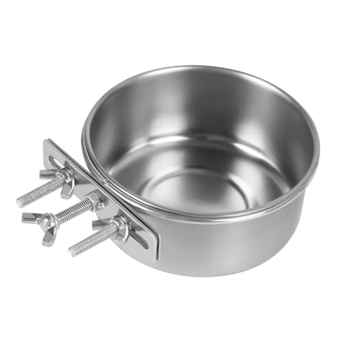 Vogelnapf, 1 Stücke Edelstahl Vögel Futter Schüssel Futternapf, Fütterungsbecher zum Aufhängen für Vögel, Papageien, Nymphensittiche, Sittiche, Aras, Finken, Unzertrennliche, Kleintiere von DONGKER