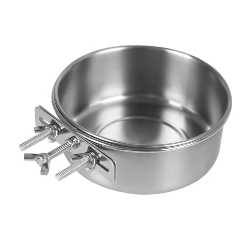 Vogelnapf, 1 Stücke Edelstahl Vögel Futter Schüssel Futternapf, Fütterungsbecher zum Aufhängen für Vögel, Papageien, Nymphensittiche, Sittiche, Aras, Finken, Unzertrennliche, Kleintiere von DONGKER