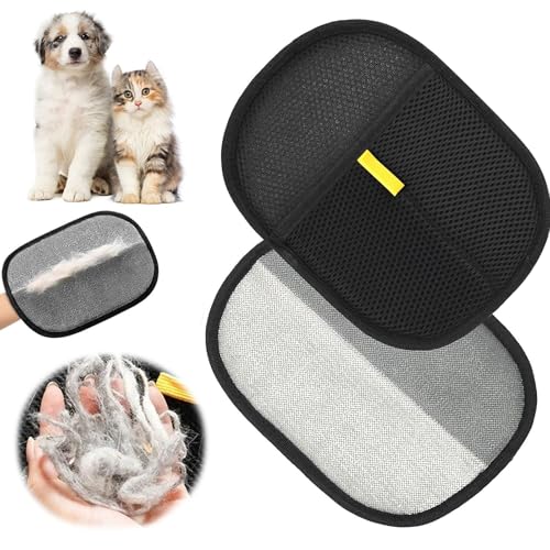 DONGSZQ 2 Stück Doppelseitige Fellpflegehandschuh für Pets, Fellmagnet Handschuhe, Pet Hair Remover Glove, Wiederverwendbare Tierhaarentferner Handschuh, zum Waschen, Hair Removal, Fellpflege DONGSZQ 2 Stück Doppelseitige Fellpflegehandschuh für Pets, Fellmagnet Handschuhe, Pet Hair Remover Glove, Wiederverwendbare Tierhaarentferner Handschuh, zum Waschen, Hair Removal, Fellpflege von DONGSZQ