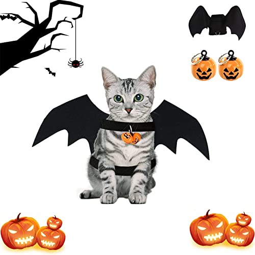 Haustier Fledermaus Kostüm, Halloween Haustier Kostüm,Hund Fledermaus Kostüme,Katze Fledermaus Kostüm,mit 2Pcs Pumpkin Bell,für Haustiere Hunde und Katzen,Halloween Partys Haustier Fledermaus Kostüm, Halloween Haustier Kostüm,Hund Fledermaus Kostüme,Katze Fledermaus Kostüm,mit 2Pcs Pumpkin Bell,für Haustiere Hunde und Katzen,Halloween Partys von DONGSZQ
