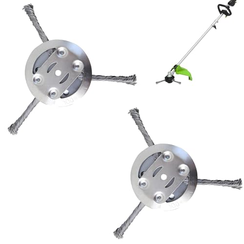 DONGZQAN Pack of 2 Unkrautbürste für Rasentrimmer, Freischneider Zubehör, Ersatzkopf für Rasentrimmer, Ersatzbürste für Garten-Lithiumscheren (3 Kopf+3 Kopf) von DONGZQAN