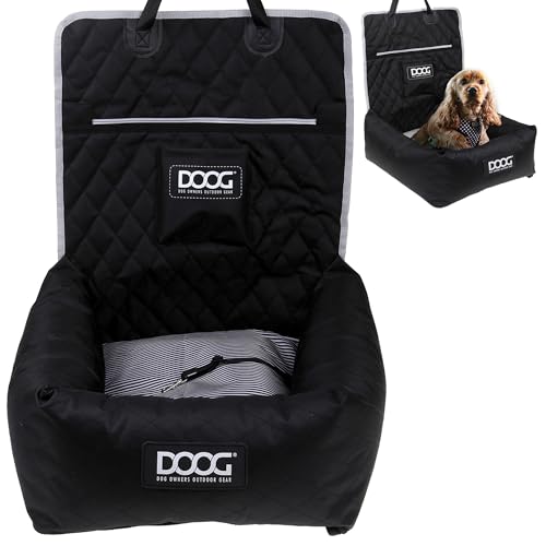 DOOG Hundeautositz für kleine bis mittelgroße Hunde (bis zu 13,6 kg) | Bequemer und sicherer Reise-Booster | einfach zu installieren und zu reinigen | reduziert Reisekrankheit von DOOG