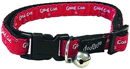 Katzenhalsband Relax rot 24-37 cm x 10 mm von DOOGY FASHION